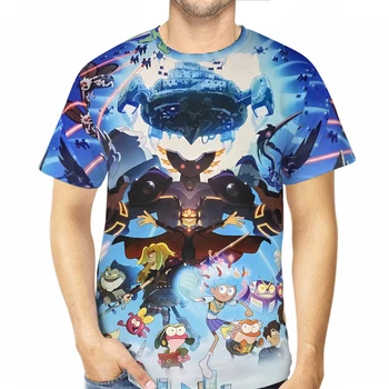 Футболка из полиэстера с 3D-принтом Finale PosterAmphibia Для мужчин и женщин, футболка для спортзала с коротким рукавом, Топы уличной одежды Harajuku